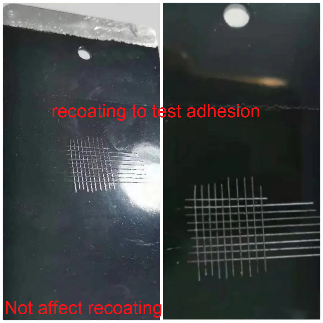 Recoating not affect adhesion