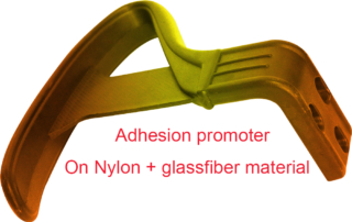 Adhesion promoter on glassfiber