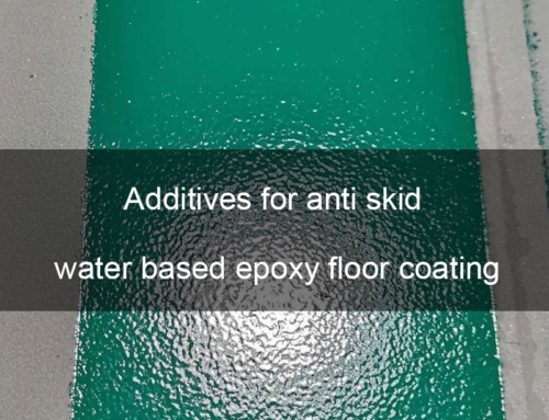 Additives for anti skid water based epoxy floor coating