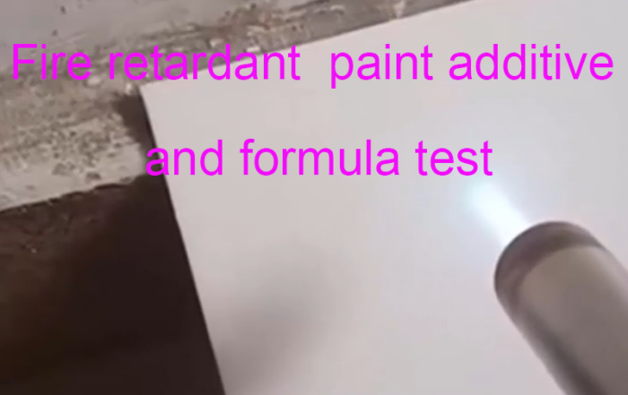 Fire retardant paint additive and formula test