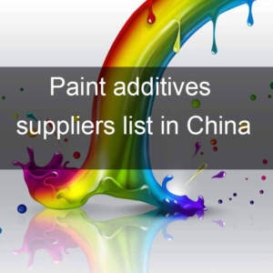 Paint additives suppliers