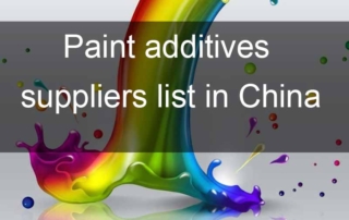 Paint additives suppliers